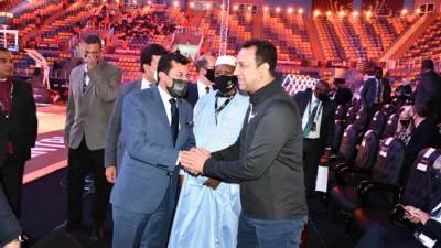 وزير الشباب يؤازر سلة الزمالك امام ليكلاند الأمريكى بكأس العالم للأندية