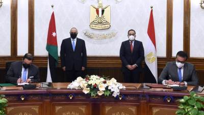 توقيع  مذكرات تفاهم وبروتوكولات تعاون بين اللجنة العليا المصرية–الأردنية المشتركة