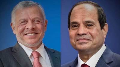 الرئيس السيسي يتلقى اتصالا من ملك الأردن 