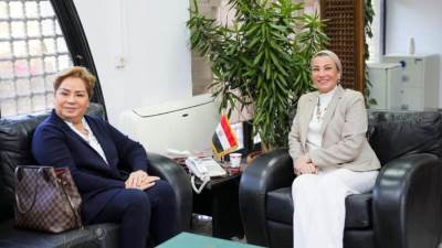 وزيرة البيئة تطلع السكرتيرة التنفيذية لاتفاقية المناخ على تطوير العمل في مصر
