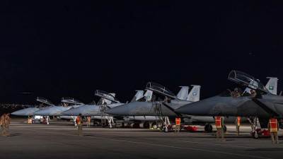 استمرار مناورات تمرين العلم الأحمر بمشاركة القوات الجوية السعودية