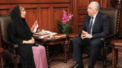 وزير الزراعة يبحث مع سفيرة الامارات بالقاهرة سبل التعاون الزراعي بين البلدين