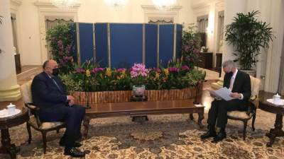 «شكري» يسلم رسالة موجهة من السيسي إلى رئيس الوزراء السنغافوري