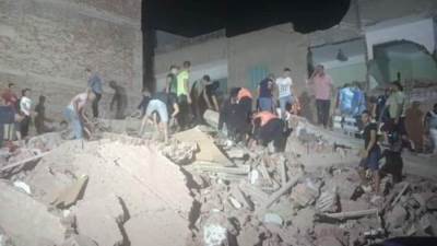 انهيار عقار قديم في بنها يتسبب في إصابة 3 أشخاص