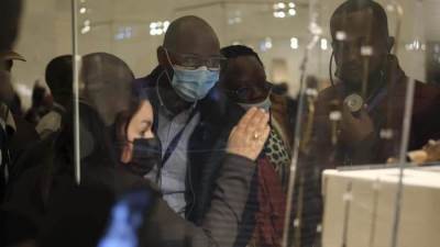 وفود الملتقي العربي الافريقي في زيارة لمتحف الحضارات بالفسطاط