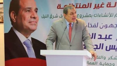 سعفان يتابع حماية العمالة غير المنتظمة بمشروع مونوريل "شرق النيل" بالعاصمة الإدارية