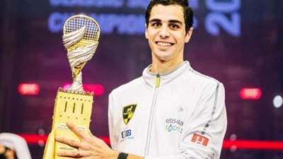 علي فرج يتأهل إلى المباراة النهائية ببطولة بريطانيا المفتوحة للإسكواش 