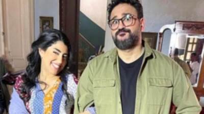 سي جلجل ابن خالتي.. شاهد: أيتن عامر من كواليس مكتوب عليا