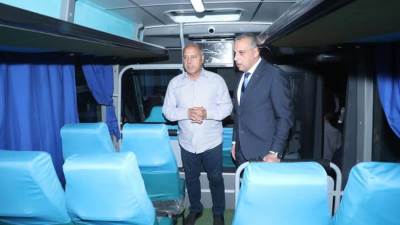 وزير النقل يدشن المرحلة الأولي من خدمات نقل الركاب بمحافظة سوهاج (صور)