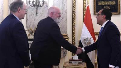 "مدبولي" يستقبل النائب الأول لرئيس المفوضية الأوروبية لمناقشة التعاون بمجال الطاقة الخضراء