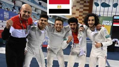 وزير الرياضة يهنىء المنتخب الوطنى بذهبية بطولة العالم للشباب فى سيف المبارزة