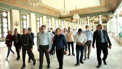 وزير السياحة يتفقد اللمسات النهائية لـ ترميم قصر محمد على بشبرا