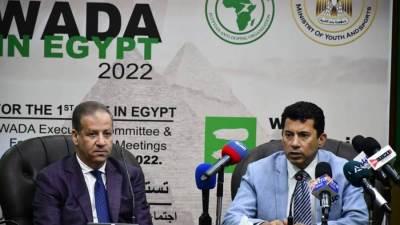 صبحي يشهد مؤتمر الإعلان عن استضافة مصر لاجتماعات الوكالة الدولية لمكافحة المنشطات