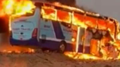 الصحة: الدفع بـ 30 سيارة إسعاف لموقع حادث تصادم أتوبيس بطريق«أبو سمبل»