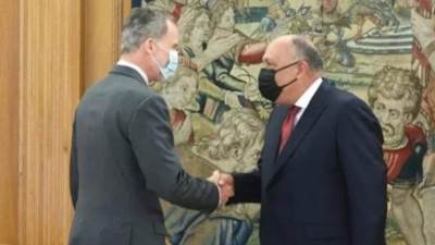 ملك إسبانيا يستقبل شكري في مدريد لتعزيز جهود التحول الأخضر