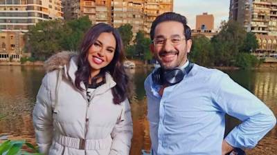 "نسرين أمين" تنشر صورة تجمعها بالنجم "أحمد حلمي"..معلقة كواليس واحد تاني