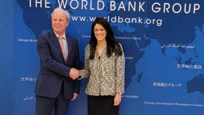 "المشاط" تؤكد العلاقات القوية بين الحكومة ومجموعة البنك الدولي