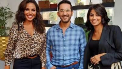 نسرين أمين برفقة أحمد حلمي وروبي من كواليس "واحد تاني"