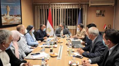 وزير السياحة يتابع آخر مستجدات الأعمال بالمتحف المصري الكبير