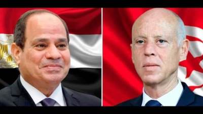 السيسي يتلقى اتصالاً من رئيس تونس ويقدم العزاء في شهداء سيناء