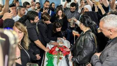 منذ قليل.. من مدينة رام الله تشييع جثمان الصحفية شرين أبو عاقلة