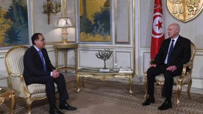 رئيس الجمهورية التونسية يستقبل "مدبولى"  بقصر قرطاج