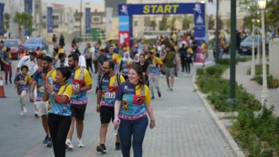 ١٠٠٠ مشارك فى سباق run up the beat بماونتن فيو