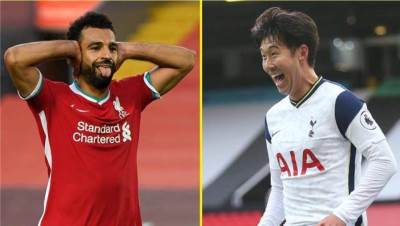 "محمد صلاح" يهنأ "سون" بعد فوزه بجائزة الحذاء الذهبى