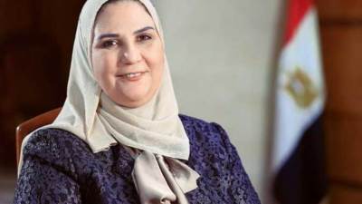 وزيرة التضامن تزور مصابي حريق دار أيتام منطقة الطالبية بمستشفى الهرم