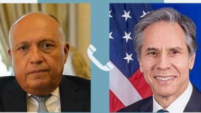 اتصال هاتفيا بين وزير الخارجية المصري سامح شكري ونظيره وزير الخارجية الأمريكية