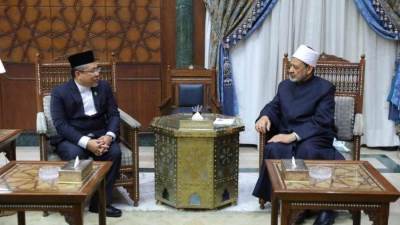 وفد سلطانة بروناي يبحث مع شيخ الأزهر تعزيز التعاون مع جامعة الأزهر