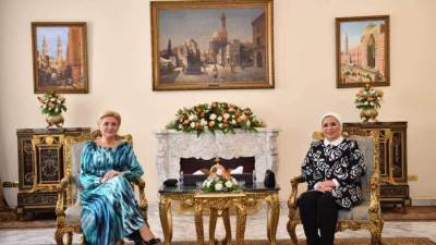 "انتصار السيسي" تكشف تفاصيل لقائها مع قرينة الرئيس البولندي 