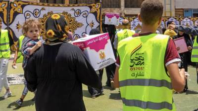 صندوق تحيا مصر ينظم قافلة حماية اجتماعية لرعاية 2000 أسرة بالجيزة