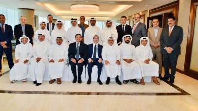 "عبدالوهاب" يلتقي رابطة راجل الأعمال القطريين والاتفاق على تنفيذ عدد من المشروعات