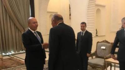 رئيس العراق يستقبل وزير الخارجية المصرية ونظيره الأردني 