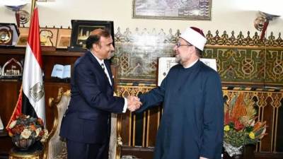 "وزير الأوقاف" يستقبل" جهانجير خان" لمعرفة جهود الوزراة في مكافحة الفكر المتطرف