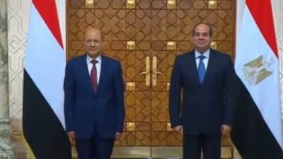 الرئيس السيسي: مصر تدعم مجلس القيادة الرئاسي للتوصل لحل أزمة اليمن 
