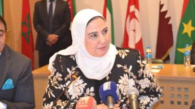 وزيرة التضامن من بيروت: دعم مصرى كامل للبنان في ظل الظروف الصعبة   