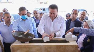 عبد الغفار يضع حجر الأساس لمستشفى مركز أورام طنطا الجديد