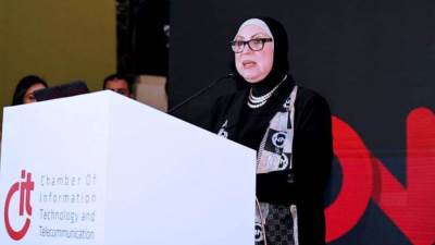 وزيرة التجارة:  التوجه نحو التحول الرقمي لم يعد خياراً أمام الدول (صور) 