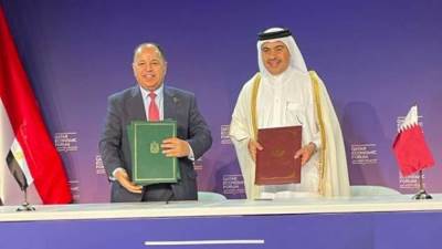توقيع مذكرة تفاهم للتعاون بين وزارتي المالية في مصر وقطر