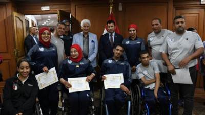 وزير الرياضة يُكرم المنتخبات القومية البارالمبية بعد نتائجها الإيجابية في البطولات الأخيرة