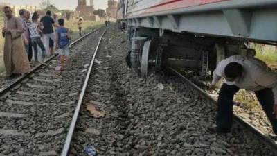 خروج قطار بضائع عن القضبان بالبحيرة ووفاة سيدة