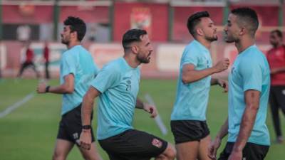 "معلول" و"محمد عبدالمنعم" و"ديانج" يشاركون في التدريبات الجماعية استعدادًا لمواجهة بيراميدز
