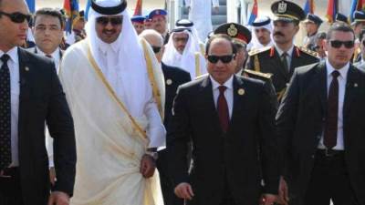 بث مباشر.. الرئيس السيسي يستقبل الأمير تميم رئيس دولة قطر بقصر الاتحادية 