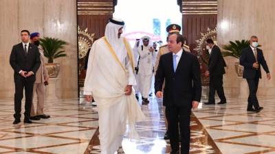 أمير قطر: نثمن دور الجالية المصرية في بناء بلادنا ونهدف لتعظيم الاستثمارات مع القاهرة