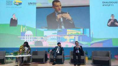 خلال جلسة حوارية بالمنتدي الحضري العالمي ببولندا "WUF11"