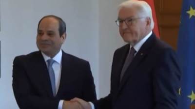 السيسي يلتقي مع فرانك شتاينماير رئيس ألمانيا الاتحادية