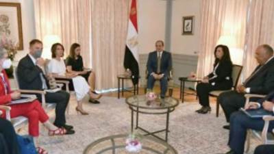 الرئيس السيسى لوزيرة خارجية ألمانيا: لا سبيل لتسوية الأزمات إلا بالحلول السياسية