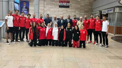 استقبال رسمى لمنتخب التايكوندو بمطار القاهرة بعد الفوز بـ١٣ ميدالية ببطولة إفريقيا